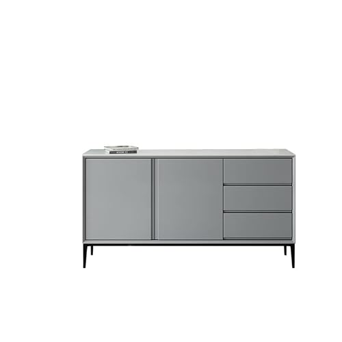 TOMYEUS Aparador Aparador Moderno Simple gabinete de Entrada Gris Beige salón de Estar de casilla de Pared Integrado gabinete de té de té de Pared Cómoda (Color : Gray, Size : 120 * 40 * 85cm)