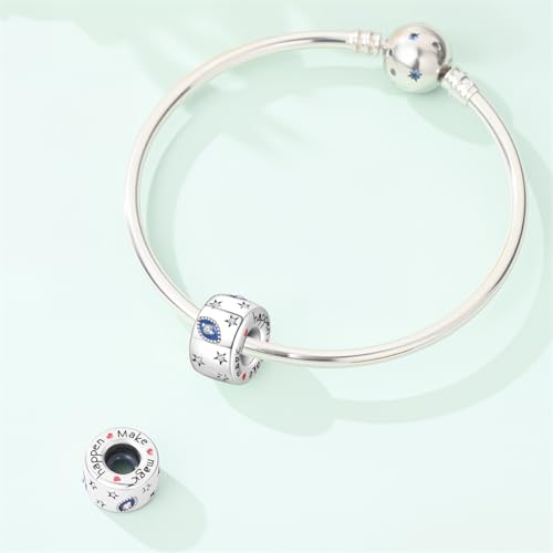 Image of 925 Sterling Silver Charms,Hypoallergenic Beads,Compatible with Pandora Bracelets and Necklaces,Women Holiday Gift Pendants