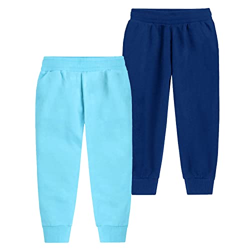 Image of Trampoline Kids Cotton Blend Trackpants Pack of 2 with Drawstrings & Ribbed Cuffs | Vibrant Printed Joggers for Boys & Girls | Soft Waistband & Side Pockets | Everyday Comfy Wear
