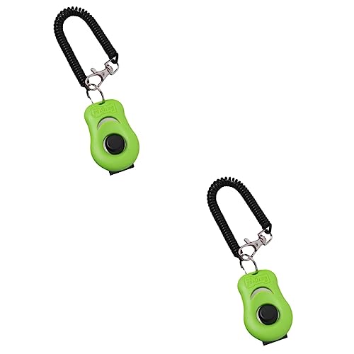 Housoutil 2 Pcs Puppy Training Clicker Dog Whistle Button Clicker Sound Trainer Pet Obedience Tool for Dog Agility Training