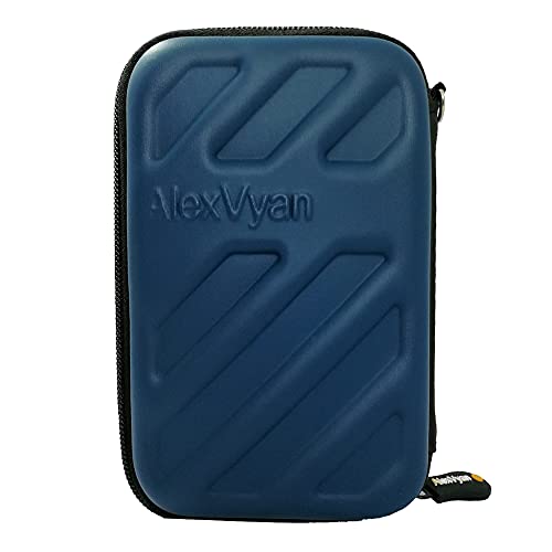 Image of AlexVyan - Shock Proof External Hard Disk Case Protector for 2.5 Inch Seagate Expansion 1TB Wired External USB 3.0 2.0 Hard Drive Disk (500 GB, 500GB,1TB, 1 TB, 2TB 2 TB ,1.5TB 1.5 TB 3TB 3 TB Compatible) Cover HDD Case Casing Carry Bag Pouch Sleeve Enclosure (Blue Bubble)