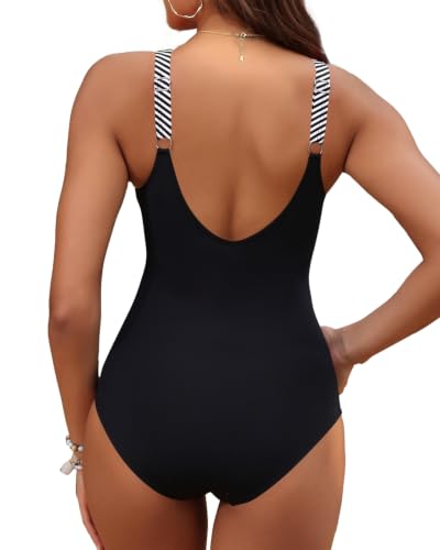 Image of Holipick Women Tummy Control One Piece Swimsuit - Push Up Bathing Suit Full Coverage Slimming Swimwear