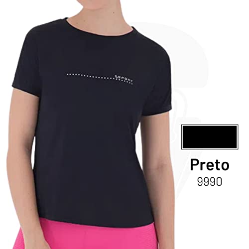 Lupo Camiseta, Blusa Feminino, Preta (Black), GG