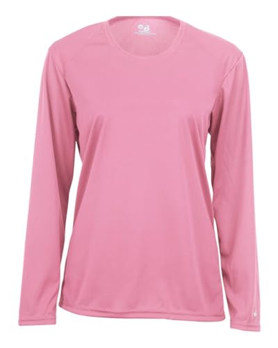 Badger Sports B-Core Ladies' L/S Tee Pink Large