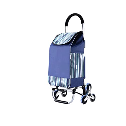 Carrito de la compra plegable, carrito compacto para subir escaleras con 6 ruedas, carrito de remolque para comestibles, lavandería, libro, equipaje, carrito utilitario