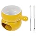 BESTonZON Fondue Set con 2 Tenedores Cerámica Cerámica Fondue Fondue Pot Tea Light Soufo Pote de Fusión de Porcelana para Queso Chocolate Candy Helado Y Tapas