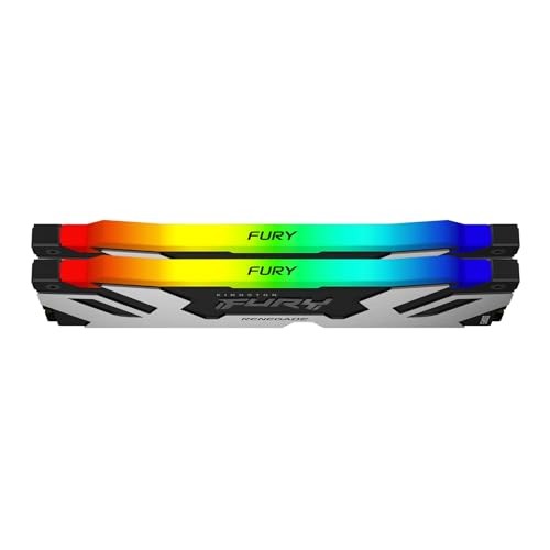 Image of Kingston FURY Renegade RGB 32GB (2x16GB) 7200MT /s DDR5 CL38 DIMM Desktop Memory (Kit of 2) | Intel XMP 3.0 | Infrared Sync Technology | Overclocking Stability | KF572C38RSAK2-32