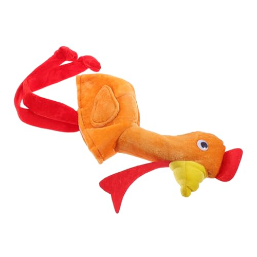 TOVINANNA Plush Turkey Leg Hat for Boys and Girls Thanksgiving Party Adult Turkey Headband Stage Performance Hat