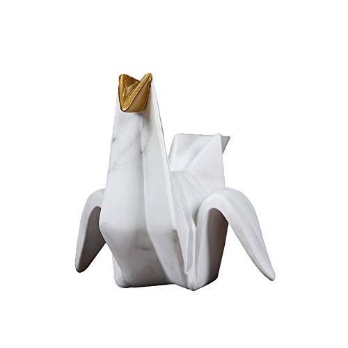 Figurine nordique peinte à la main style origami géométrique - 2
