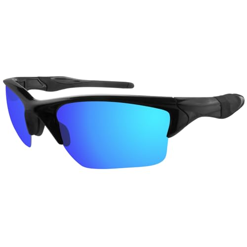 Image of Dynamix Polarized Replacement Lenses for Oakley Half Jacket 2.0 XL | Easy To Install | Fit Perfectly | Fire Red + Ice Blue