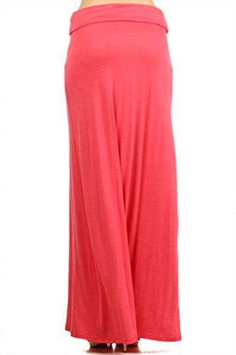 Elegant High-Waisted Maxi Skirt for Every Occasion Coral 3XL3