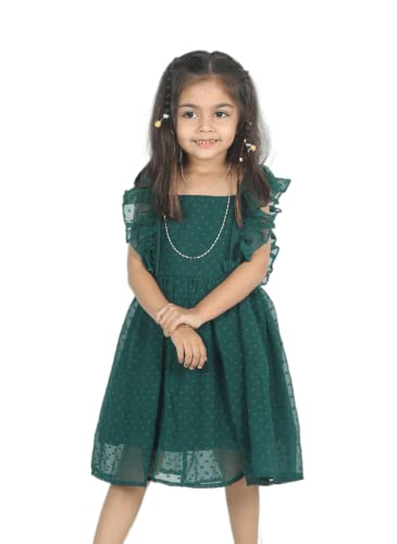Image of TAGAS Baby-Girl's Georgette Fit and Flare Knee-Length Dress