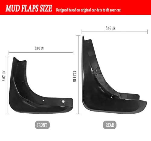 Image of Mud Flaps Mud Guards Fit for 2013-2021 Chrysler 300C, Front & Rear Mud Splash Guards Accessories - 4 Pc, Black