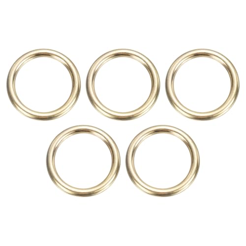 Anneaux ronds en laiton H59 de 4 cm lot de 5 boucles soudées