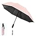 Hhpqlyy 扇風機付き日傘 折り畳み傘雨傘 晴雨兼用傘ゴルフ傘 手開き式折り畳み傘 USB充電式 2600mAh電池搭載 UVカット99%遮光 8本骨高強度グラスファイバー 耐風撥水 おしゃれ 人気 雨傘 遮光 送風 日焼け防止 耐風撥水 紫外線対策 熱中症対策通勤 通学 スポーツ観戦 長時間の外出に 携帯便利,ピンク