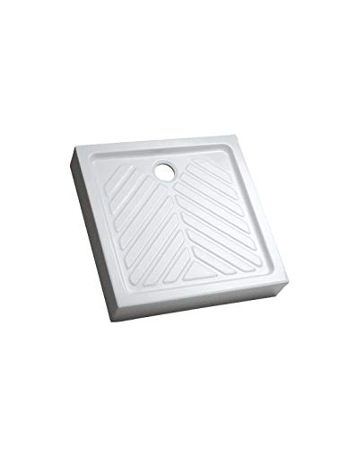 Receveur à poser carré, surélevé, extra-plat PRIMA 2 80x80 cm Céramique Blanc 00716100000