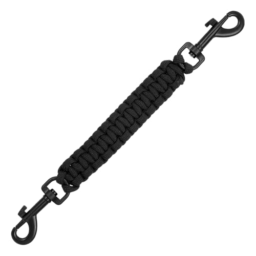 Prong Collar Safety Clip Black Dog Collar Safety Clip Double Ended Backup Clasp Leash Connector for Dog Harness