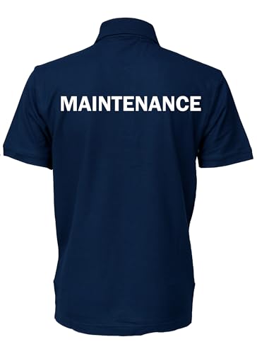 Smart People Clothing Maintenance Easy Care Polo with Front and Back Screen Prints, Staff Shirt, Hotel Uniform, Housekeeping.2