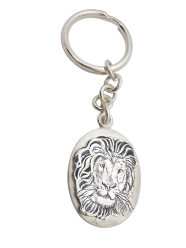 Leone : Portachiavi in Argento 925 con Leone - Oroscopo - Segno Zodiacale - Zodiaco