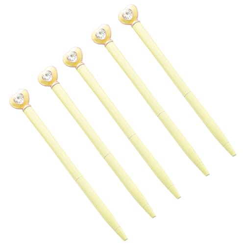 6Pcs Heart Ballpoint Pen Twist to Open/Close, Signing Guest Sign in Crystal for Office School Portable Pens for Travel