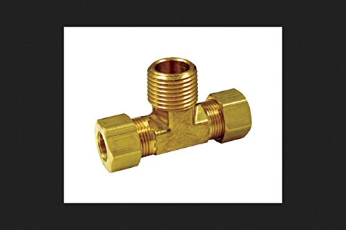 JMF 1/2 in. Dia. x 1/2 in. Dia. x 1/2 in. Dia. Compression to Compression to MPT Yellow Brass Tee