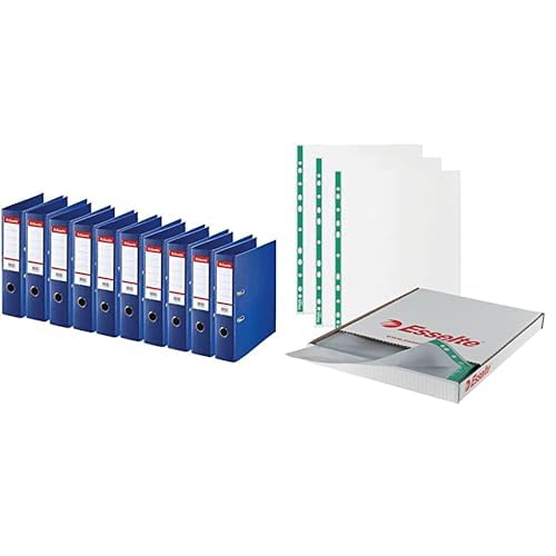 Classeurs à levier Esselte bleu 75 mm pour organiser et protéger vos feuilles A4