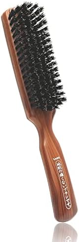 Thin Hair Brush without pain on skin : For anyone who may have trouble with thin hair .Specialized hair brush with soft hog hair for glossing your hair and preventing hair breakage. (For Brushing…)