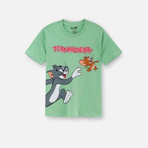 Image of Nap Chief Kids Cotton Official Tom & Jerry Co ord Set for Boys & Girls, T Shirt and Shorts for Casual Wear