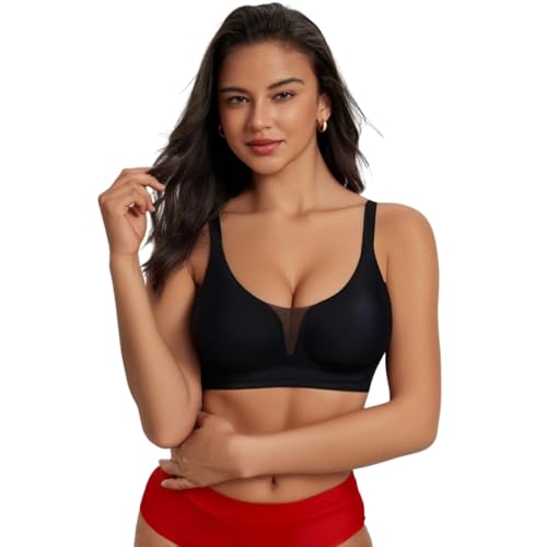 Brasier sin costuras con soporte superior y botones traseros de gran realce