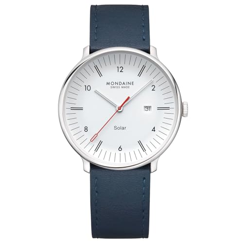 Mondaine Orologio da uomo Doppio Solar Blu/Bianco 41 mm MLE.41910.LDV