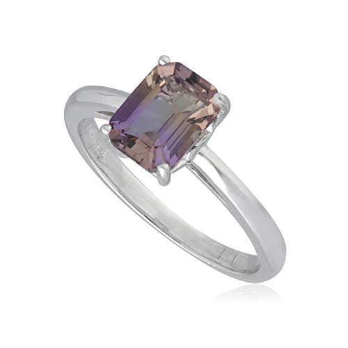 Image of Gemondo USA Ametrine Ring, Sterling Silver Ametrine Octagon Ring Size 5, 6, 7, 8, 9, 10, and 11