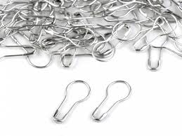 100Pcs Metal Silver Safety Pins/Bulb Pin/Gourd Pin/Calabash Pin for Clothing Crafting and DIY Home Accessories, Suitable for The Tailor