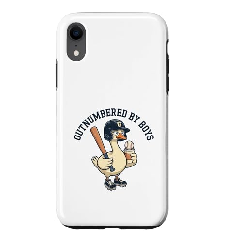 Outnumbered By Boys Mom Of Boys Baseball Mom Coffee Goose �X�}�z�P�[�X iPhone XR �p
