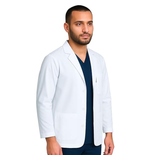 Image of uniformer Full Sleeves Lab Coat for Men | Professional Lab Coat | Durable & Comfortable | Lightweight & Breathable Fabric | Anti-Wrinkle |Ideal for Medical, Science & Laboratory Use