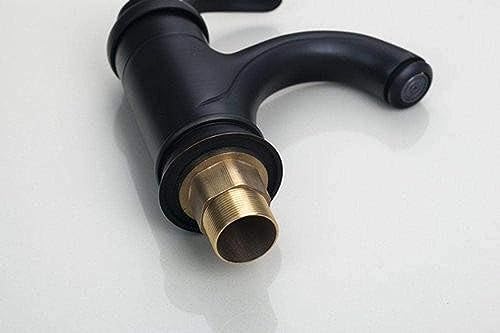 Robinet de salle de bains en bronze noir brossé mitigeur monocommande