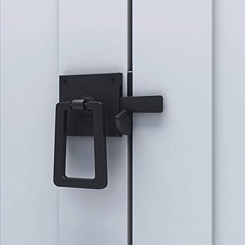 Jubest Self Locking Gate Latch, Heavy Duty Double Side Gate Latches Black Gate Latches For Outdoor Fence, Wooden Gates, Pool Gate, Backyard, Garden #TOP2