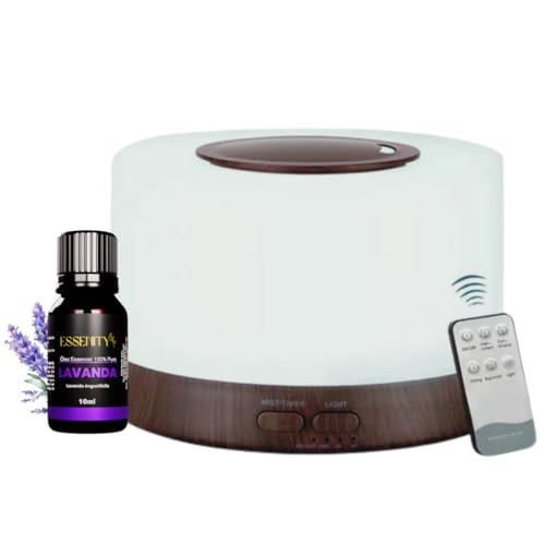 Difusor Elétrico Ultrassônico e 1 Óleo Essencial Lavanda 100% Pur...