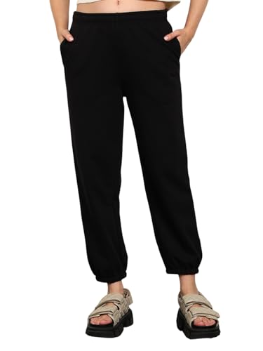 Image of Alan Jones Clothing Women's Comfort Fit Sweatpants | Heavy GSM Joggers with Side Pockets | Stylish Waist Design & Gathered Cuffs