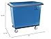 R&B Wire Products 4610B-PTB 10 Bushel Poly Bumper Truck All Swivel Casters, Blue - 40 x 27.75 x 32.75 in.