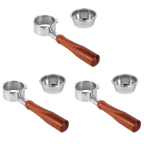 3X Portafiltro Fondo 54Mm per Serie e Macchine per Caffè Espresso con Cestello Filtrante