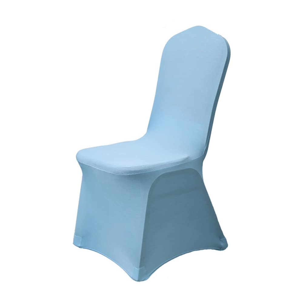 TentHome Fundas de silla de comedor, 10 piezas de elastano para silla de tela con funda súper extensible, extraíbles y lavables, para bodas, banquetes, fiestas, decoración (azul cielo)