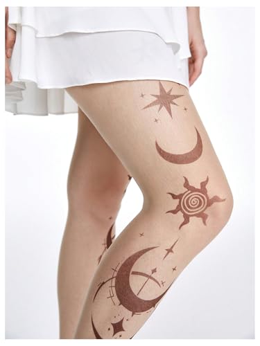 Image of SHENHE Women's Patterned Fishnet Tights High Waist Pantyhose Floral Stockings