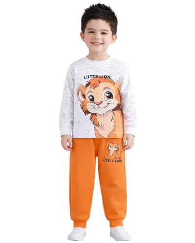 Image of NOVA BLOOM Kids Clothes for Boys | Cotton Printed Sweatshirt and Pants Set, Lightweight Breathable Kids Dress Boy Outfit, Comfortable Baby Boy Dress for Summer and Winter Wear