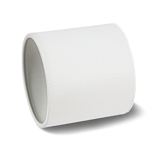 Sizes Medium and Large Color White  Planter Pots, Large Planters with Stand, Set of 2 Metal Planters for Indoor Plants with Drainage Holes for Living Room, Office, Garden or Balcony