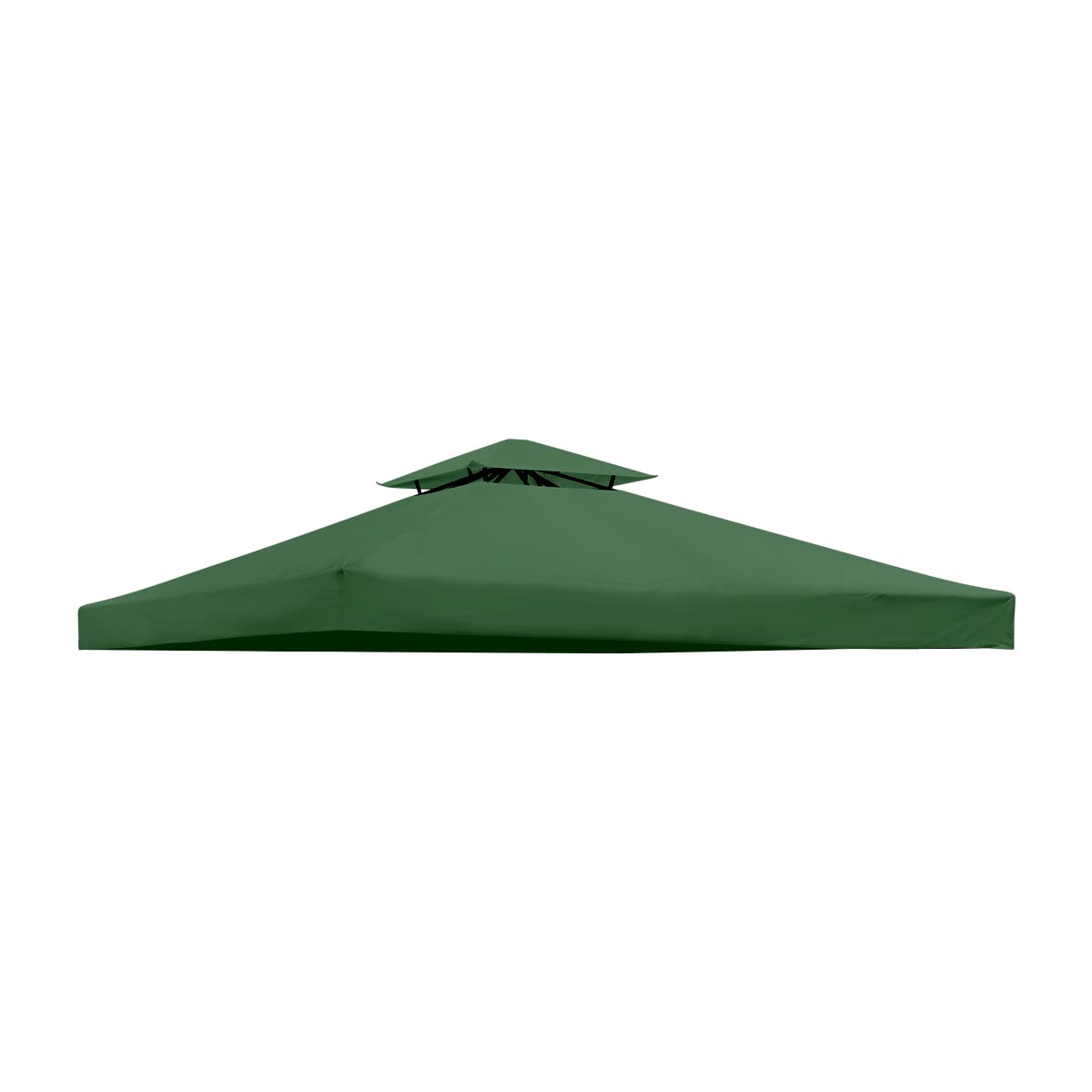 Gazebo Replacement Canopy Roof - Double Tiered Canopy Cover, 10x10 FT (Blackish Green)