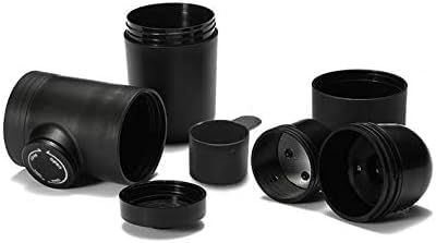 ماكينة تحضير قهوة إسبريسو محمولة يدوية صغيرة للسفر القهوة اليدوية للمشي لمسافات طويلة والتخييم وصيد الأسماك والنزهات من كادليز ستانلس ستيل أسود