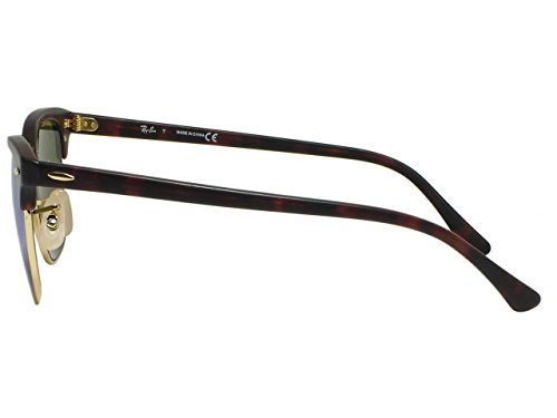 Ray Ban RB3016 Clubmaster 1145/17 Sand Havana Blue Mirror Sunglasses 47mm3