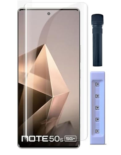 Image of MACLEN Ultra Premium HD Adavnced Glue UV Curved Tempered Glass for Infinix Note 50S 5G | With HD clearity full curved edge protection and Installation Kit