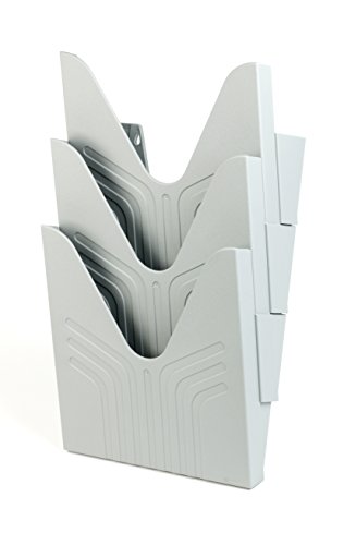 Avery Original A4 - Soporte de pared o mesa para folletos (tamaño A4, tres piezas), color gris