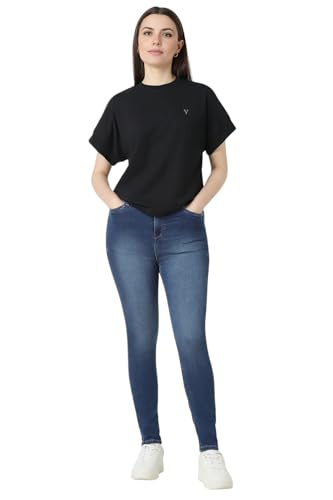 Image of Van Heusen Women's Cotton Regular Fit Half Sleeve Crew Neck Casual Regular Comfort Fit T-Shirt